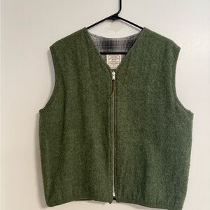 Limited Mens Classic Green Wool Sweater Vest S Knit pattern
